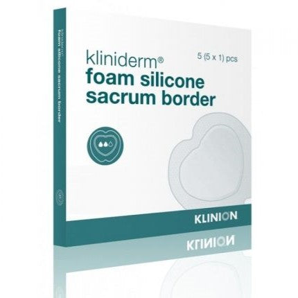 Klinion Advanced Kliniderm Foam Siliconenschuimverband Sacrum met Border - 18x18cm - 5 stuks - Drogistdeal.nl