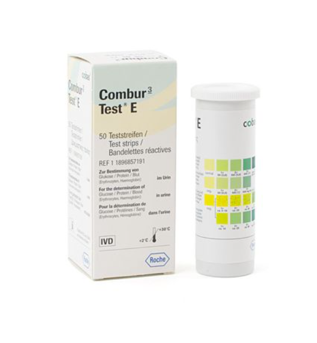Roche Combur 3 E - Urine teststrips - 50 strips - Drogistdeal.nl