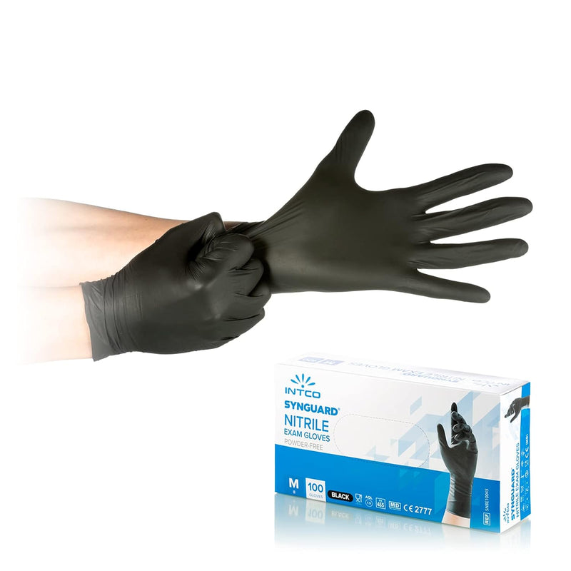 Nitril handschoenen zwart poedervrij - 100 stuks - Drogistdeal.nl