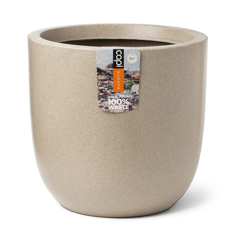 Capi Plantenbak Waste Smooth 43x41 cm terrazzo beige - Drogistdeal.nl