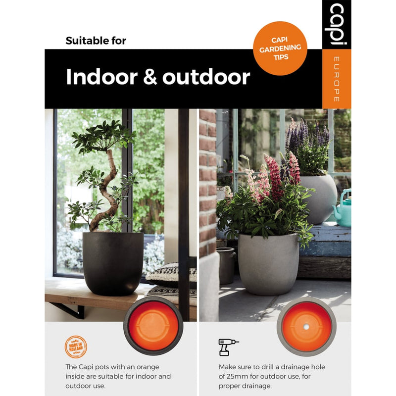 Capi Plantenbak Waste Smooth 43x41 cm terrazzo beige - Drogistdeal.nl