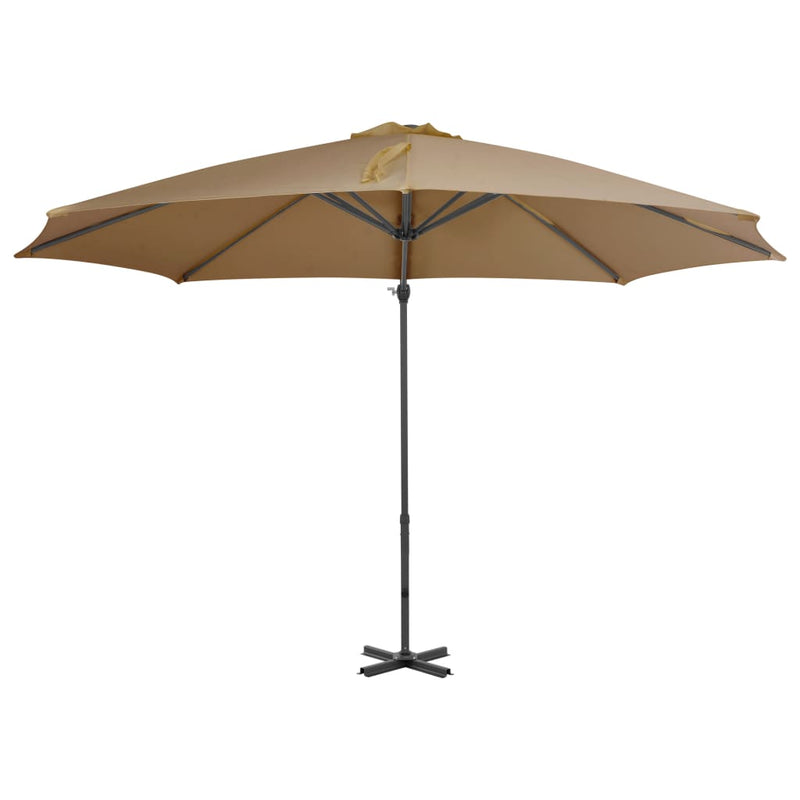 Zweefparasol met aluminium paal 300 cm taupe