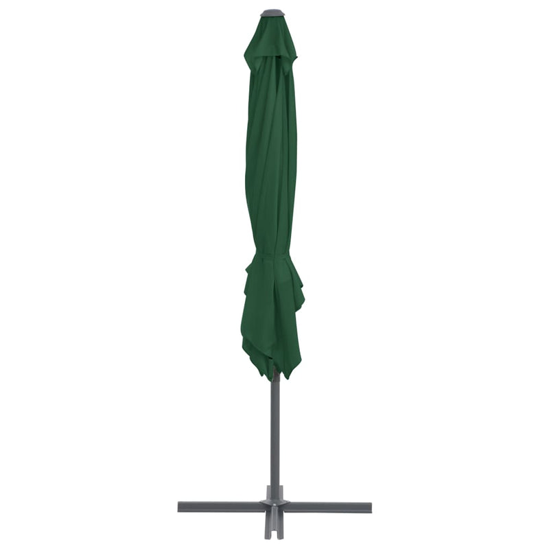 Zweefparasol met stalen paal 250x250 cm groen