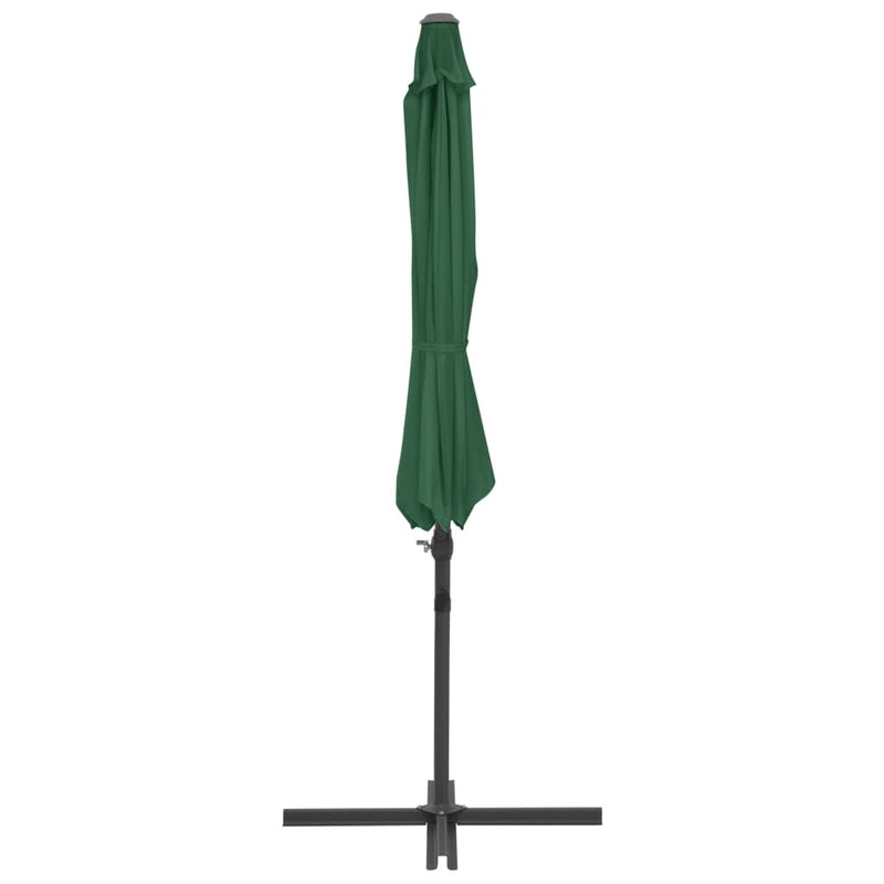 Zweefparasol met stalen paal 300 cm groen