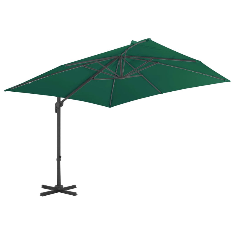 Zweefparasol met aluminium paal 300x300 cm groen