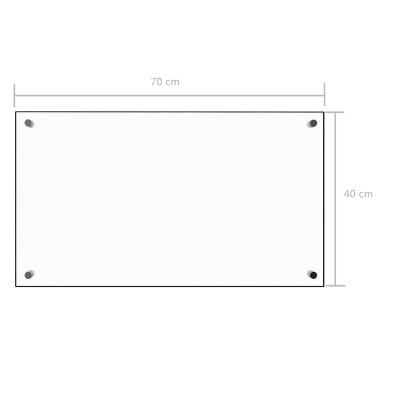 Spatscherm keuken 70x40 cm gehard glas transparant