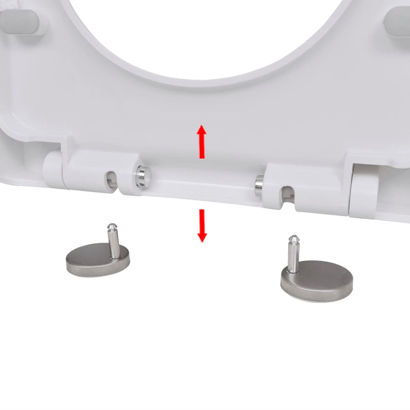 Toiletbril soft-close met quick-release ontwerp vierkant wit