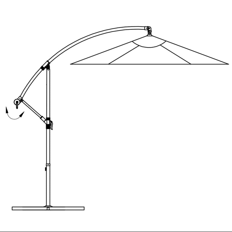 Zweefparasol 3 m zandwit