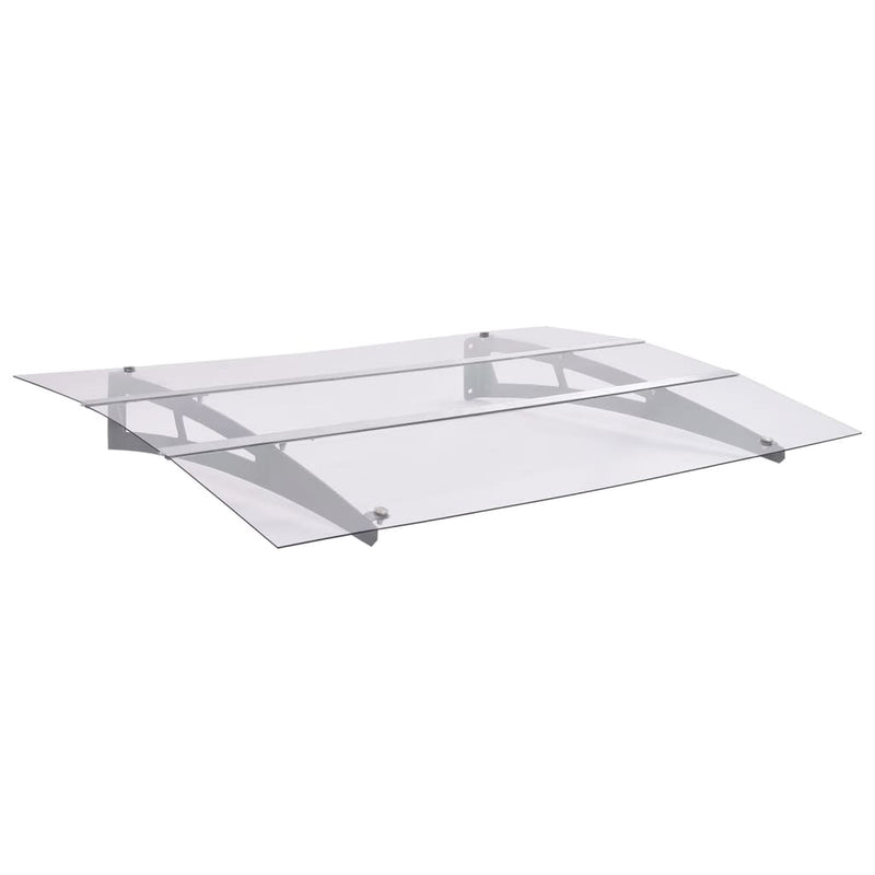 Deurluifel 150x90 cm PET zilverkleurig en transparant