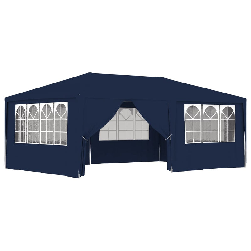 Partytent met zijwanden professioneel 90 g/m² 4x6 m blauw