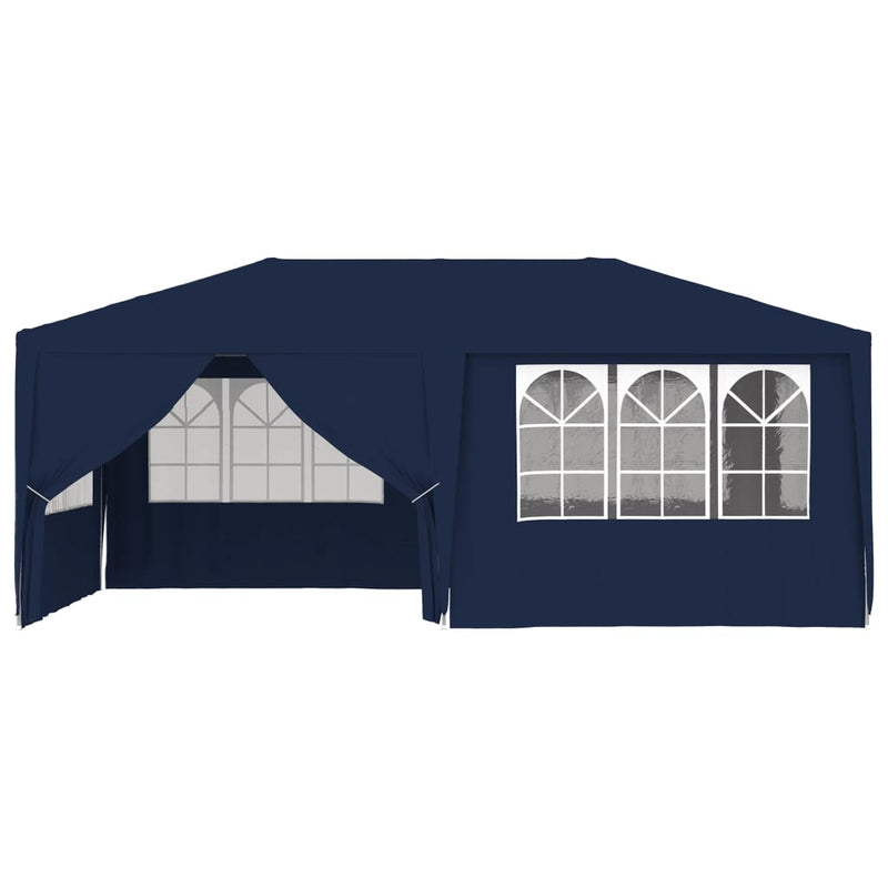 Partytent met zijwanden professioneel 90 g/m² 4x6 m blauw