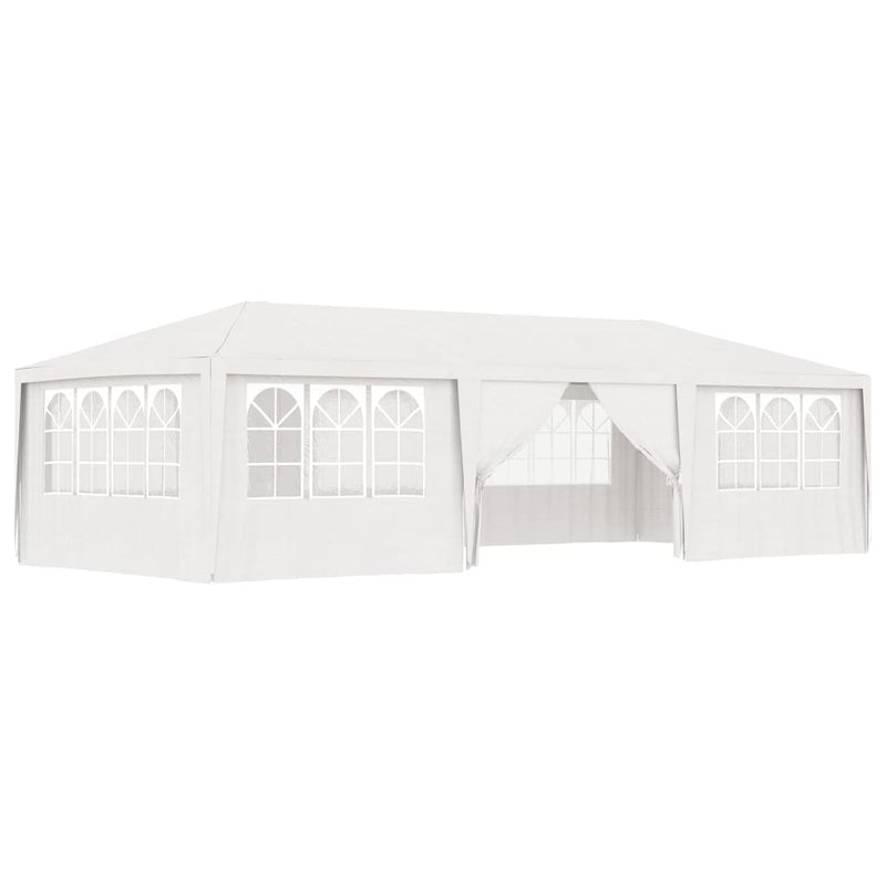 Partytent met zijwanden professioneel 90 g/m² 4x9 m wit