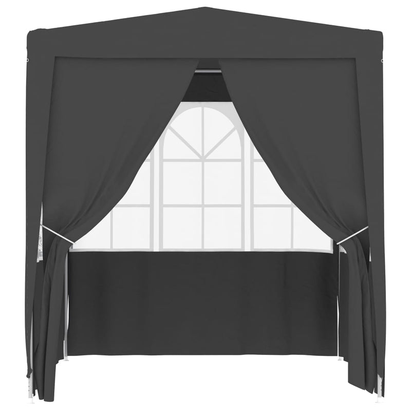 Partytent met zijwanden professioneel 90 g/m² 2x2 m antraciet