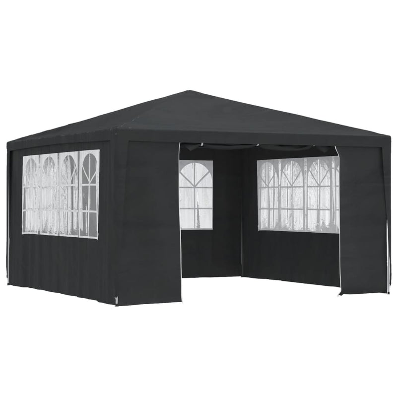 Partytent met zijwanden professioneel 90 g/m² 4x4 m antraciet