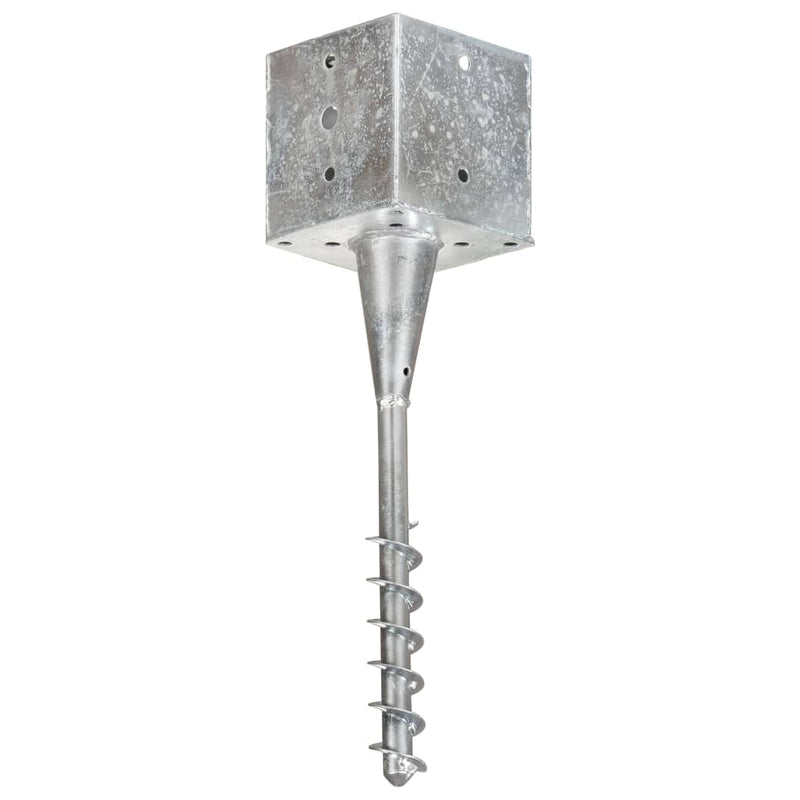 Grondpinnen 6 st 14x14x58 cm gegalvaniseerd staal zilverkleurig - Drogistdeal.nl