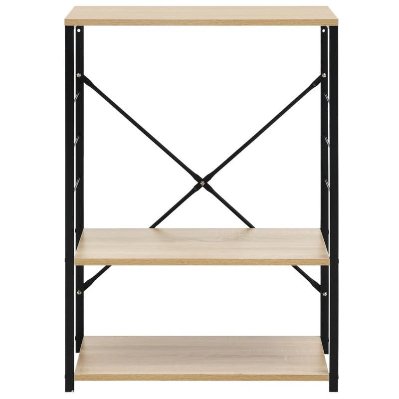 Magnetronkast 60x39,6x79,5 cm bewerkt hout zwart en eikenkleur