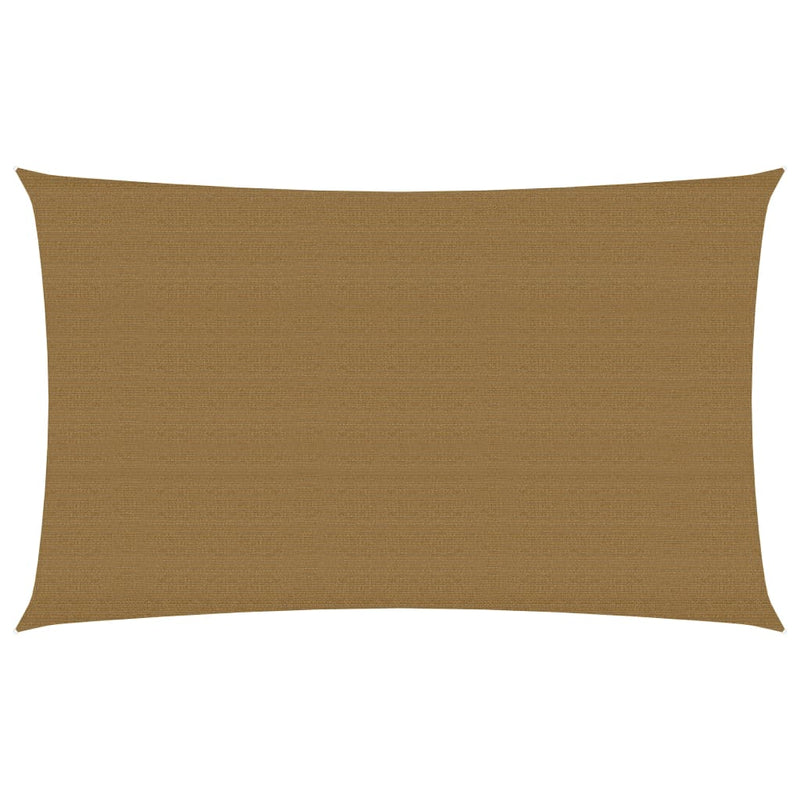 Zonnezeil 160 g/m² 2,5x5 m HDPE taupe