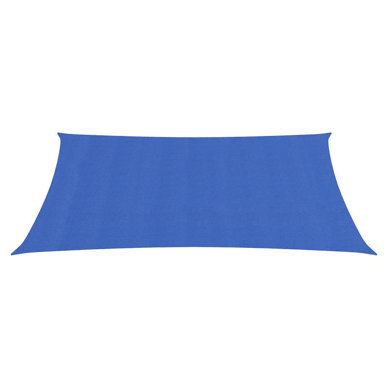 Zonnezeil 160 g/m² rechthoekig 3x4 m HDPE blauw