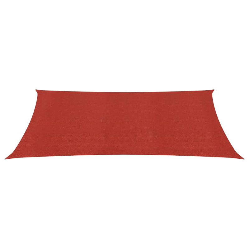 Zonnezeil 160 g/m² 3x4,5 m HDPE rood