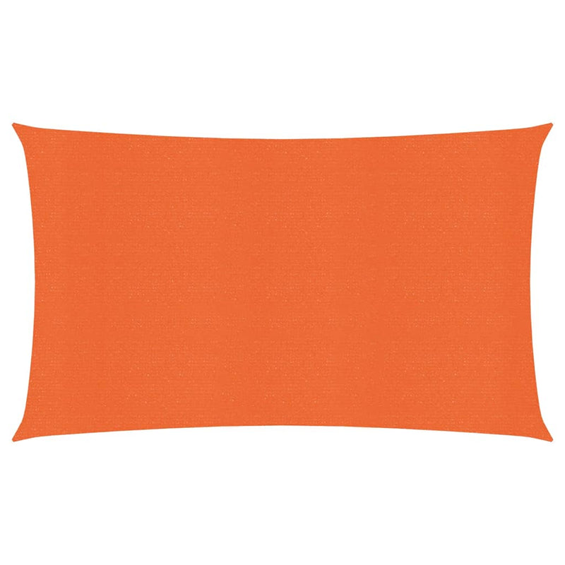 Zonnezeil 160 g/m² rechthoekig 3x6 m HDPE oranje