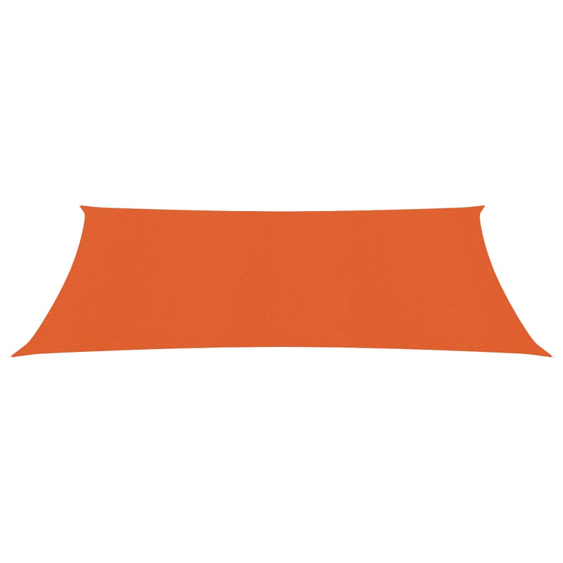 Zonnezeil 160 g/m² rechthoekig 3x6 m HDPE oranje