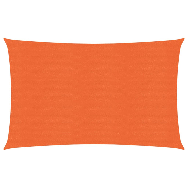 Zonnezeil 160 g/m² rechthoekig 5x7 m HDPE oranje