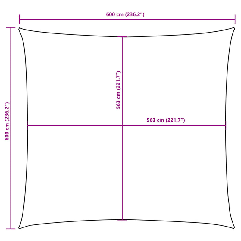 Zonnescherm vierkant 6x6 m oxford stof donkergroen