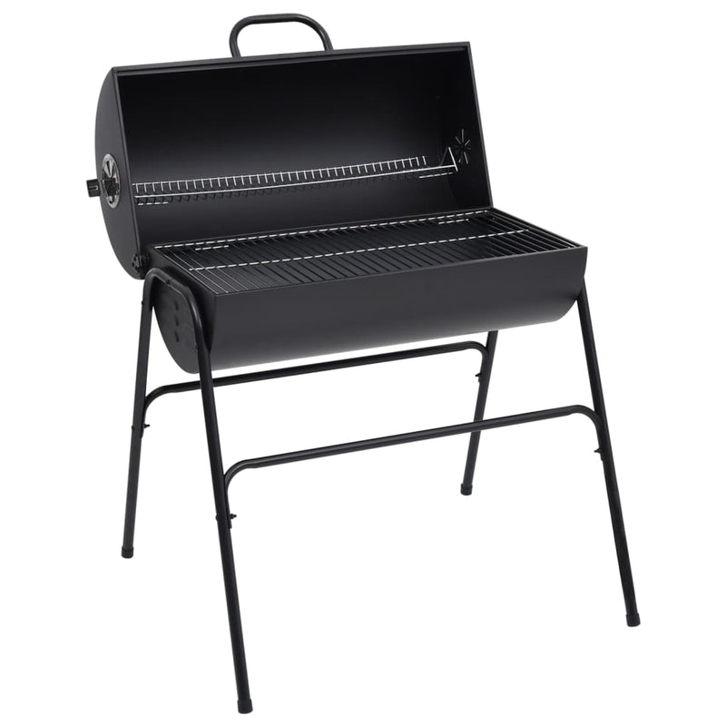 Barbecuevat met 2 kookroosters 80x95x90 cm staal zwart