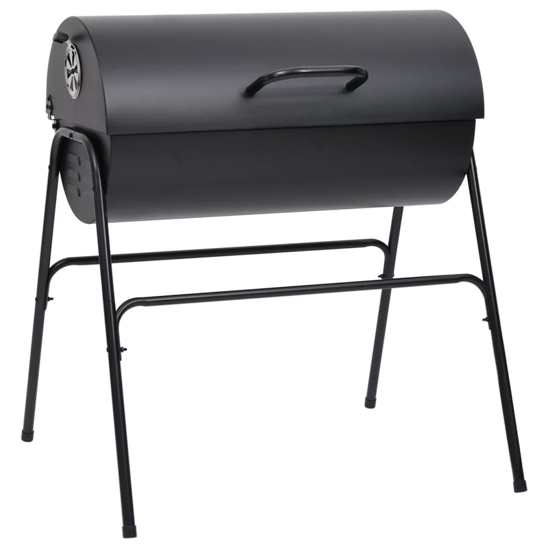 Barbecuevat met 2 kookroosters 80x95x90 cm staal zwart