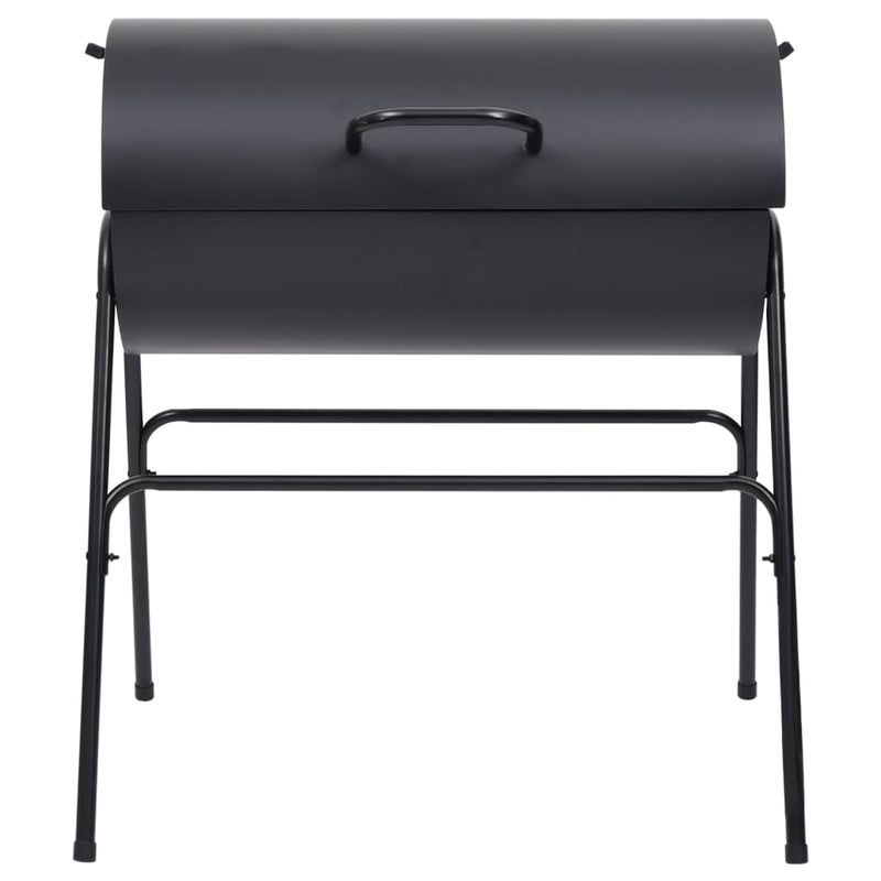 Barbecuevat met 2 kookroosters 80x95x90 cm staal zwart