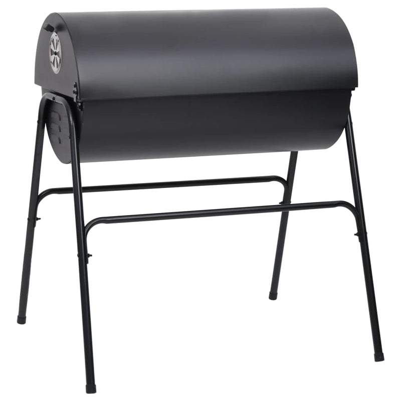 Barbecuevat met 2 kookroosters 80x95x90 cm staal zwart