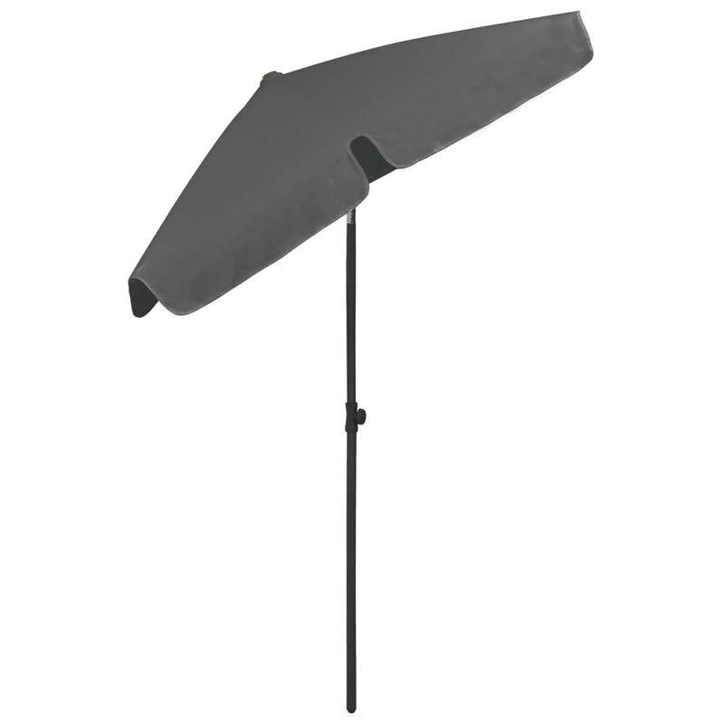 Strandparasol 180x120 cm antracietkleurig