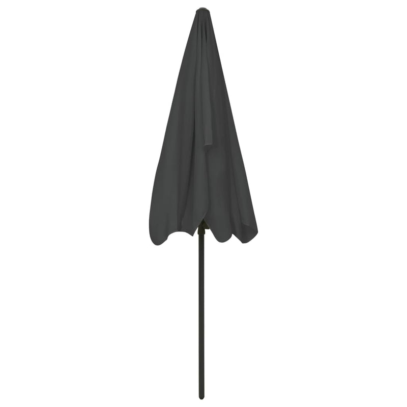 Strandparasol 200x125 cm antracietkleurig