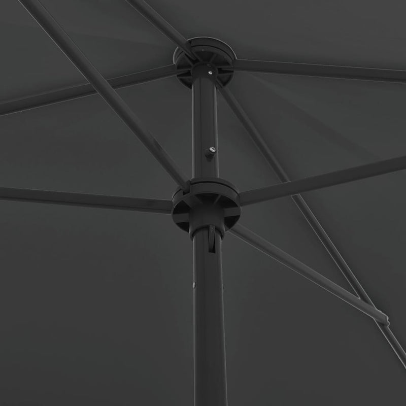 Strandparasol 200x125 cm antracietkleurig