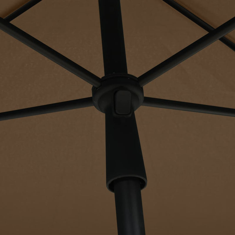 Parasol met paal 210x140 cm taupe