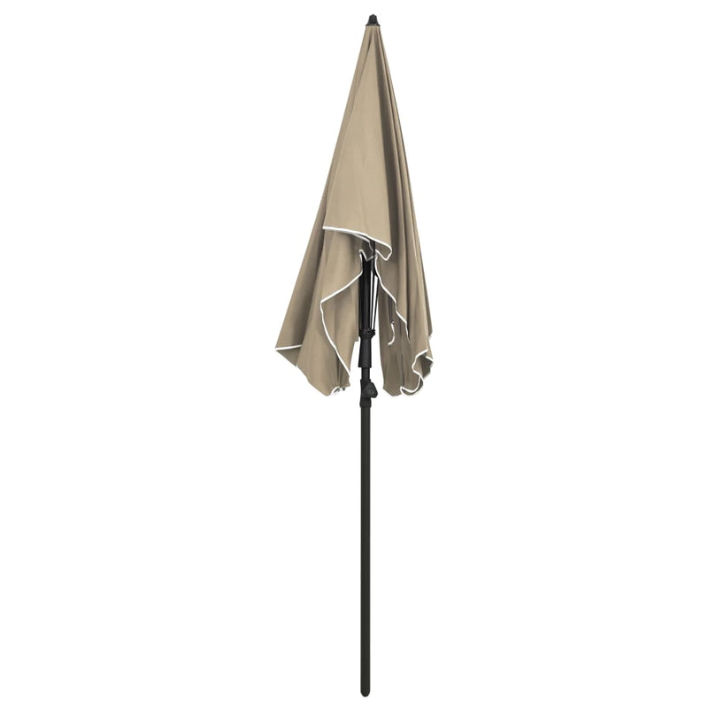 Parasol met paal 200x130 cm taupe