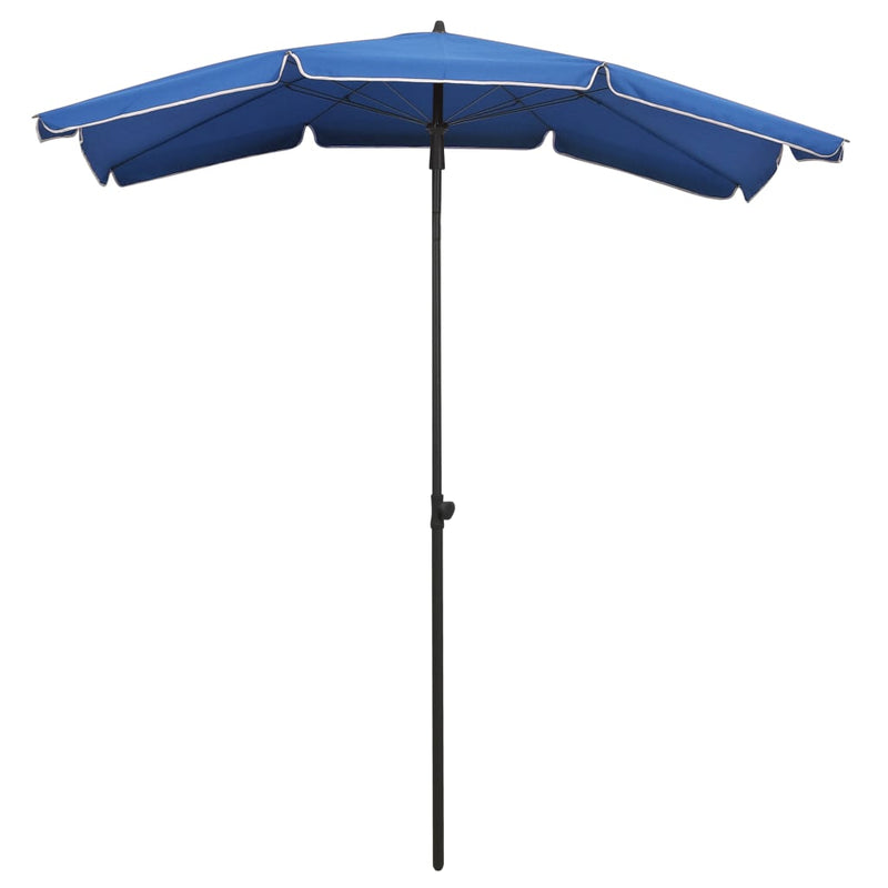 Parasol met paal 200x130 cm azuurblauw