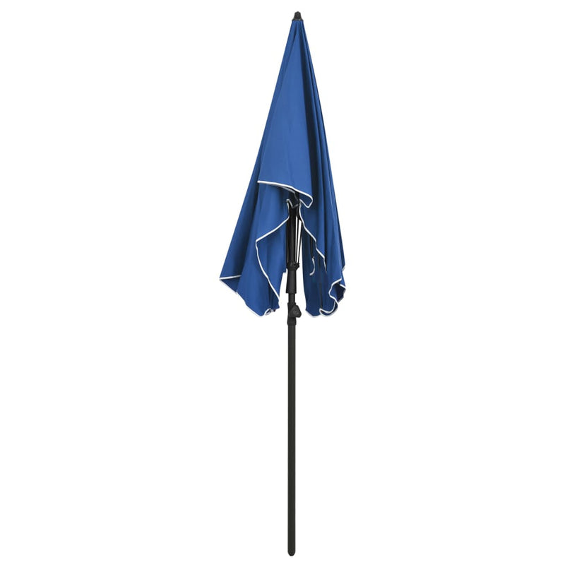 Parasol met paal 200x130 cm azuurblauw