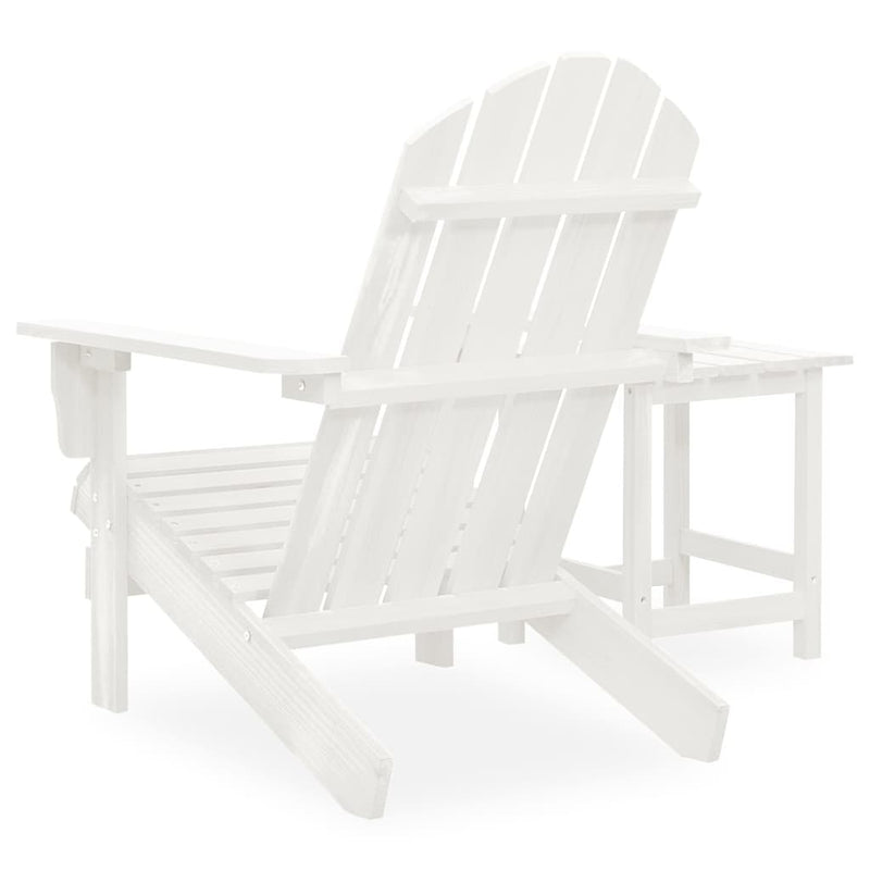 Tuinstoel Adirondack met tafel massief vurenhout wit