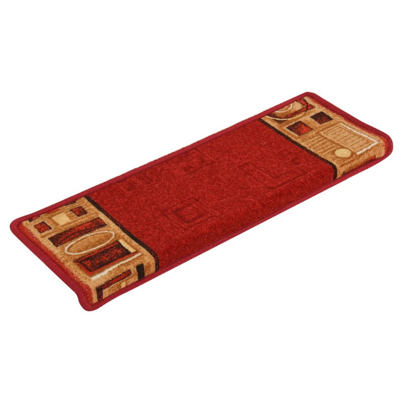 Trapmatten zelfklevend 15 st 65x21x4 cm rood