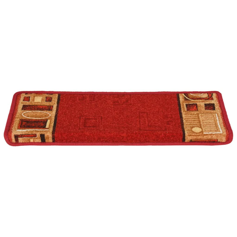 Trapmatten zelfklevend 15 st 65x21x4 cm rood