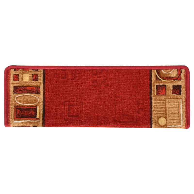 Trapmatten zelfklevend 15 st 65x21x4 cm rood