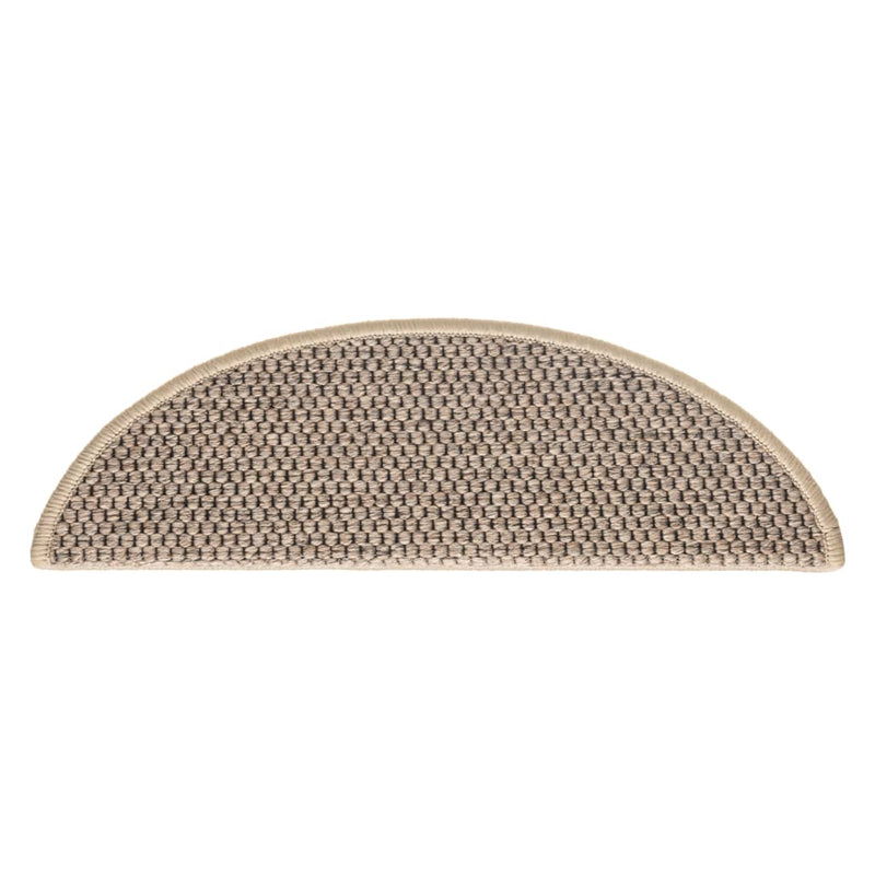 Trapmatten zelfklevend 15 st sisal-look 56x17x3 cm donkerbeige