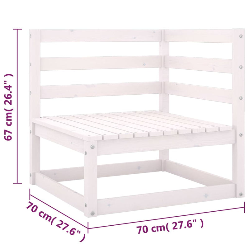 10-delige Loungeset met kussens massief grenenhout