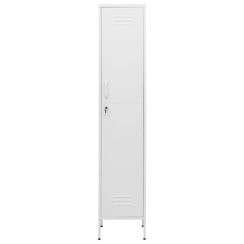 Lockerkast 35x46x180 cm staal wit