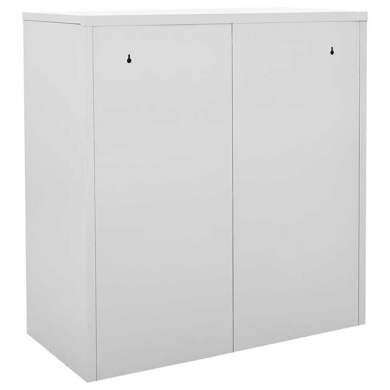 Lockerkast 90x45x92,5 cm staal lichtgrijs en rood