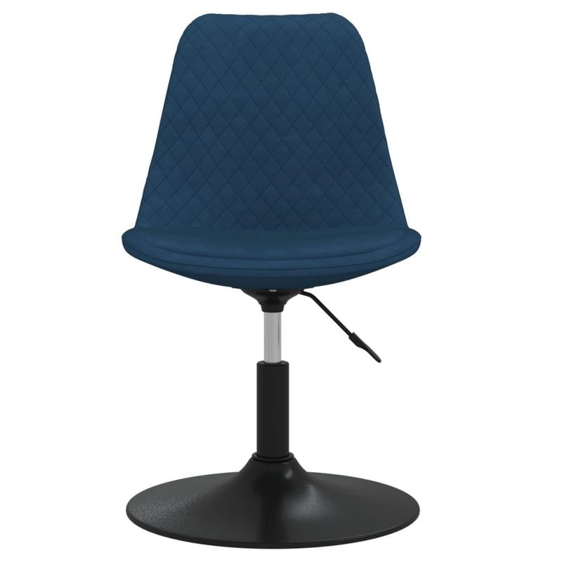 Eetkamerstoelen draaibaar 4 st fluweel blauw