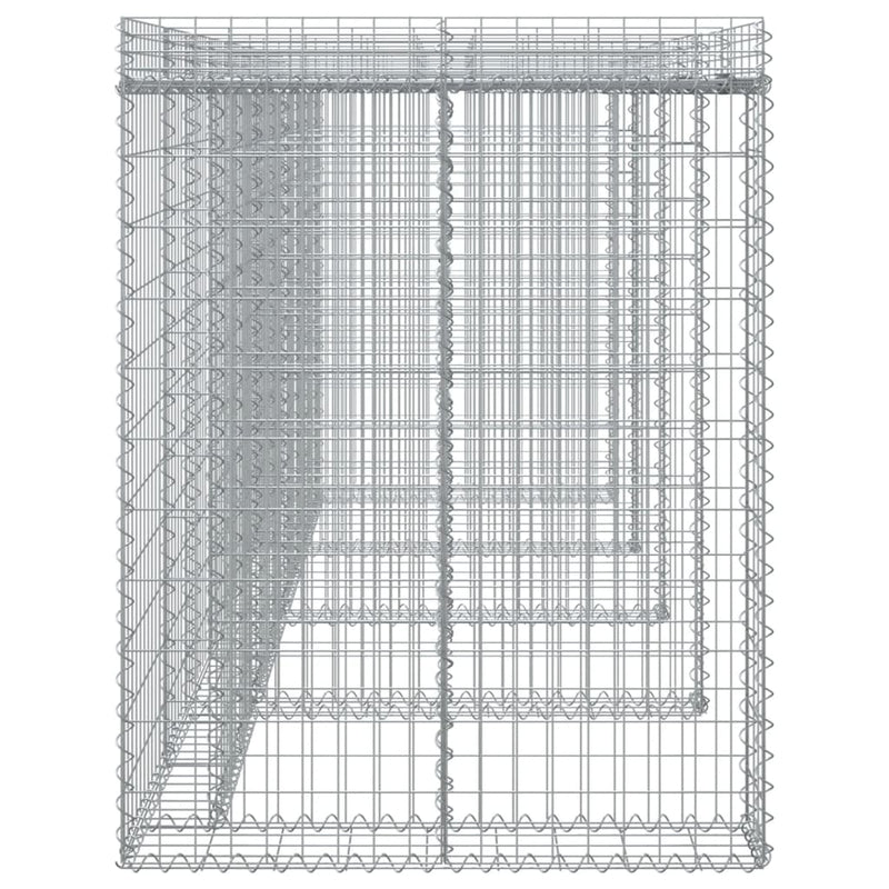 Schanskorf voor vuilnisbak 350x91x120 cm gegalvaniseerd ijzer