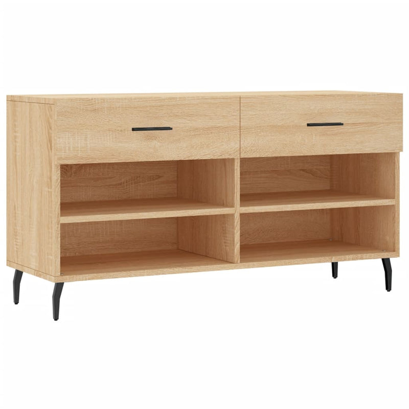 Schoenenbank 102x35x55 cm bewerkt hout sonoma eikenkleurig