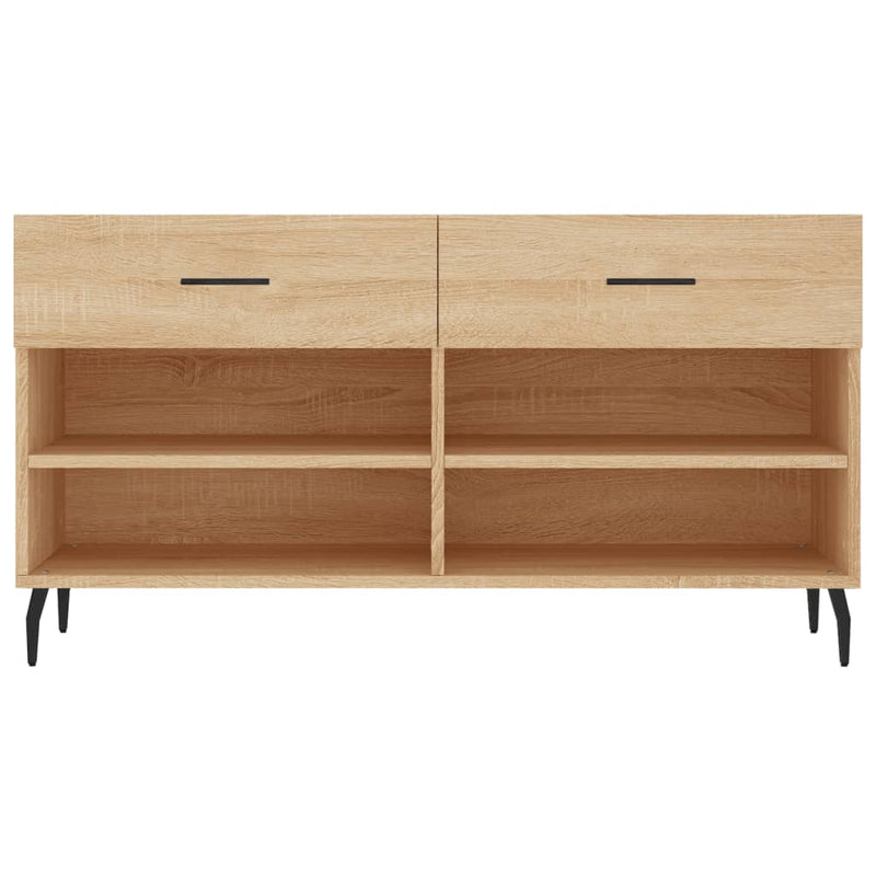 Schoenenbank 102x35x55 cm bewerkt hout sonoma eikenkleurig